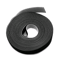 Лента (липучка) в рулоне, ширина 25 мм, длина 5 м, черная