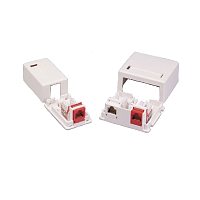 LUE-MB1-5EU-WH LU Настенная розетка 1 порт PCB, Кат.5e, UTP, RJ45, серия Supreme