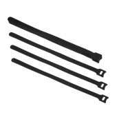 Хомут для кабеля, липучка с мягкой застежкой, 310x14 мм, черный (10 шт.)