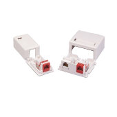 LUE-MB1-5EU-WH LU Настенная розетка 1 порт PCB, Кат.5e, UTP, RJ45, серия Supreme