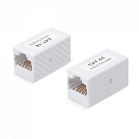 Проходной адаптер, RJ45-RJ45 (8p8c), категория 5е, неэкранированный, цвет белый