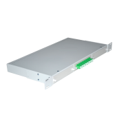 Кросс оптический 19",предсобранный 1U, 8 портов LC дуплекс,9/125мм,(розетки,сплайс, КДЗС,пигтейлы)