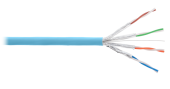 Кабель NIKOLAN F/FTP 4 пары, Кат.6a (Класс Eа), тест по ISO/IEC, 500МГц, одножильный, BC (чистая медь), 23AWG (0,56мм), внутренний, LSZH нг(А)-HFLTx, 