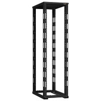 Монтажная стойка двухрамная с разборной рамой 19", 47U, Ш600xВ2217xГ1000мм, с крышей, в разобранном виде, черный