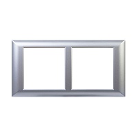 Рамка-суппорт "Avanti" для "In-liner Front",  серебристый металлик, 4модуля