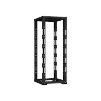 Монтажная стойка двухрамная с разборной рамой 19", 33U, Ш600xВ1595xГ800мм, с крышей, в разобранном виде, черный