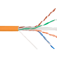 Кабель NIKOLAN U/UTP 4 пары, Кат.6a (Класс Eа), тест по ISO/IEC, 500МГц, одножильный, BC (чистая медь), 23AWG (0,57мм), внутренний, LSZH нг(А)-HFLTx, 