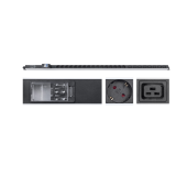 Блок розеток для 19" шкафов, вертикальный, 16 розеток Schuko, 8 розеток IEC 320 C19, 32А, автомат защиты, алюминиевый корпу