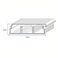 Кабельный канал 75х20 с 2-мя перегородками
