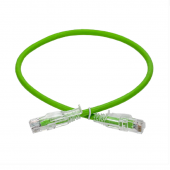 ITK Коммутационный шнур кат.6A UTP 3м st. лент. замок зел.