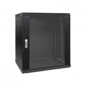 Шкаф настенный 19" TERACOM PRO 12U 600х450 мм дверь стеклянная с замком-ручкой чёрный