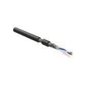Кабель интерфейса RS-485, экранированный SF/UTP, 1 пара 22 AWG, 1х2х0,74 мм, многопроволочные жилы (patch) 7х0.254 мм, PVC, -40°C - +80°C, черный