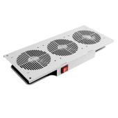 Вентиляторный модуль потолочный, 3 вентилятора с термодатчиком без шнура питания 35С ВМ-3П 48В ССД