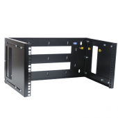 Кронштейн телекоммуникационный настенный 12U, регулируемая глубина 300-450 мм, цвет черный