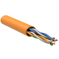 ITK Витая пара U/UTP кат.5E 4x2х24AWG solid LSZH нг(А)-HF оранжевый (305м)