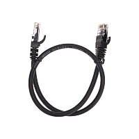 Шнур коммутационный патч-корд U/UTP, CAT 6, RJ45-RJ45, 26AWG, LSZH, черный, 0,5м REXANT