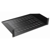 Полка консольная 19", 2U глубина 350мм, нагрузка до 25 кг, чер.