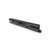 Кабельный организатор металлический с крышкой, 19", 1U