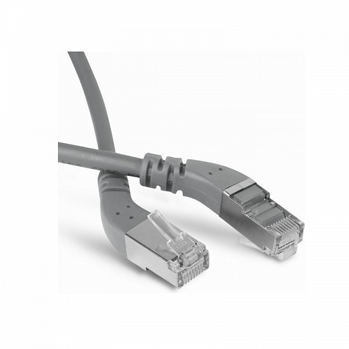 Hyperline PC-APM-STP-RJ45/L45-RJ45/L45-C5e-3M-LSZH-GY Патч-корд F/UTP угловой, экранированный, левый
