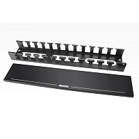 Кабельный организатор металлический с крышкой, 19", 2U