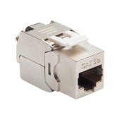 Розеточный модуль Keystone кат.5e, FTP, 1xRJ45, T568A/B, без инструмента, белый