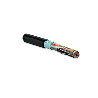 Кабель витая пара, экранированная F/UTP, категория 3, 10 пар (24 AWG), одножильный (solid), экран - фольга, внешний, PE, -40°C - +60°C, черный