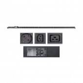 Блок розеток для 19" шкафов, вертикальный, 10 розеток Schuko, 10 розеток IEC 320 C19, 8 розеток IEC 320 C13, 32А, авт