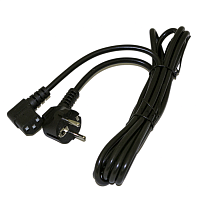 Кабель питания компьютера (Schuko+C13 (угловая)) (3x1.0), 10A, угловая вилка, 5м, цвет черный