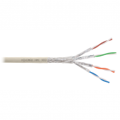 Кабель NIKOMAX S/FTP 4 пары, Кат.6a (Класс Eа), тест по ISO/IEC, 500МГц, одножильный, BC (чистая медь), 23AWG (0,58мм), полимерный материал нг(А)-LSLT