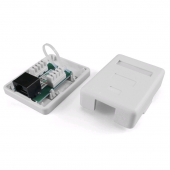 Розетка компьютерная RJ-45(8P8C), категория 5e, одинарная, внешняя, Dual IDC