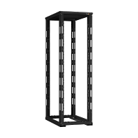 Монтажная стойка двухрамная с разборной рамой 19", 42U, Ш600xВ1995xГ1000мм, с крышей, в разобранном виде, черный
