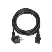 Кабель питания TLK, вход - евровилка с заземлением (Schuko, CEE 7/7) , выход - разъём C13 (IEC 60320),  3x1мм2, 3 м, 250В 10A, черный
