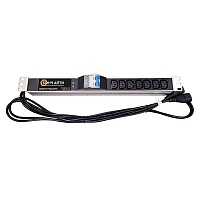 BONCH-ATS/PDU Горизонтальный ПДУ с функцией АВР для стандартного 19 дюймого шкафа имеет 7 разъемов С13, кабели подключения питания длиной 1.7 м. с вил