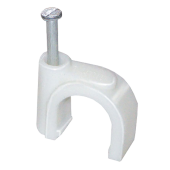 Скоба 35мм круглая пластиковая (100шт) IEK