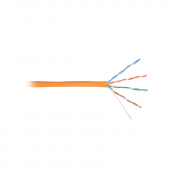 Кабель Премиум U/UTP, 4 пары, Кат.5e (Класс D), 350 МГц, AWG 24, внутренний, LSZH нг(A)-HF, оранжевый, коробка 305 м