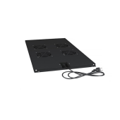 Модуль вентиляторный с 4-я вентиляторами для установки в напольные шкафы серии SH-05C , ND-05C глубиной 1000мм, цвет черный (RAL 90