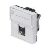 Keystone Jack RJ-45(8P8C), 180 градусов, категория 6a, экранированная, безинструментный монтаж, вставка Mosaic (арт.076576)