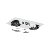 Вентиляторный блок TLK для настенных шкафов серии TWC и TWA, 2 вентилятора с терморегулятором и датчиком, без шнура питания, серый