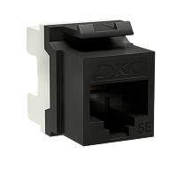 Модуль Keystone RJ45 CAT 5E неэкранированный (UTP), 180 градусов, черный