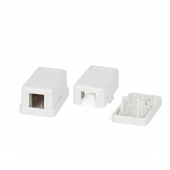 ITK Корпус настенной розетки для установки одного модуля KJ, белый
