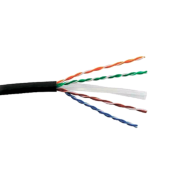 Кабель Суприм экранированный F/UTP, 4 пары, Кат.6 (Класс E), 250 МГц, AWG 23, универсальный, LSZH нг(A)-HF, до -40°С, цвет черный, катушка 305 м