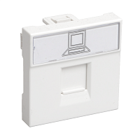 Розетка информационная RJ-45 UTP кат.5e, 2 модуля. РКИ-20-00-П