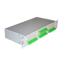 Кросс 19", предсобранный 2U, 32 порта SC, (X) mm, (розетки, сплайс, КДЗС, пигтейлы)