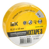Изолента 0,13х15 мм желтая 10 метров ИЭК