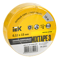 Изолента 0,13х15 мм желтая 10 метров ИЭК