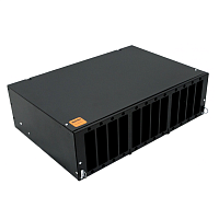 Бокс оптический универсальный 19" выдвижной, с полкой, от 8 до 96 портов (SC, duplex LC, ST, FC), со сплайс