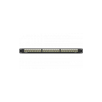 Патч-панель модульная 19", 1U,CAT6A, 24 порта RJ45, экранированная