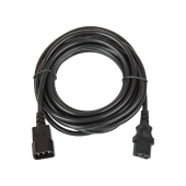 Кабель питания TLK, вход - разъём C14 (IEC 60320) , выход - разъём C13 (IEC 60320),  3x1мм2, 3 м, 250В 10A, черный