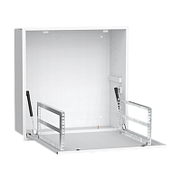 LINEA R Шкаф встраиваемый потолочный 4U 600х600мм дверь металлическая белый