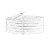 Труба гибкая гофрированная не содержит галогенов; диаметр 50 мм; ПВ-0; 15м; цвет белый; с протяжкой